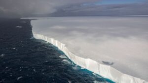 A23a, on 25 November, off the coast of Antarctica. Pic: Crown Copyright/AP