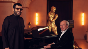 Turki Alalshikh, left, with Hans Zimmer. Pic: X/@Turki_alalshikh